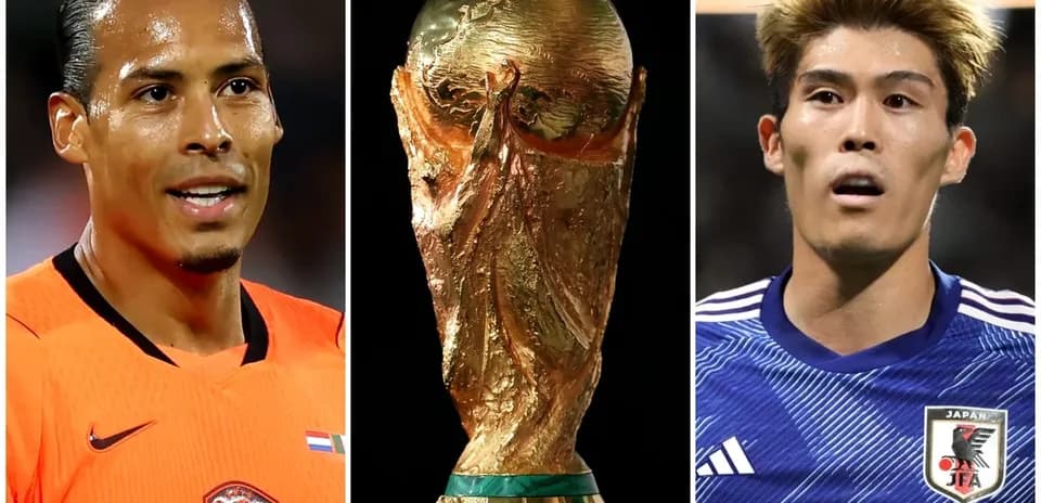 Virgil van Dijk y jugador japonés en el Mundial