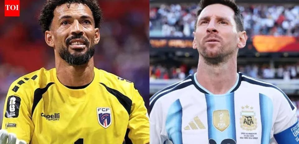 Portero y jugador de Argentina en acción