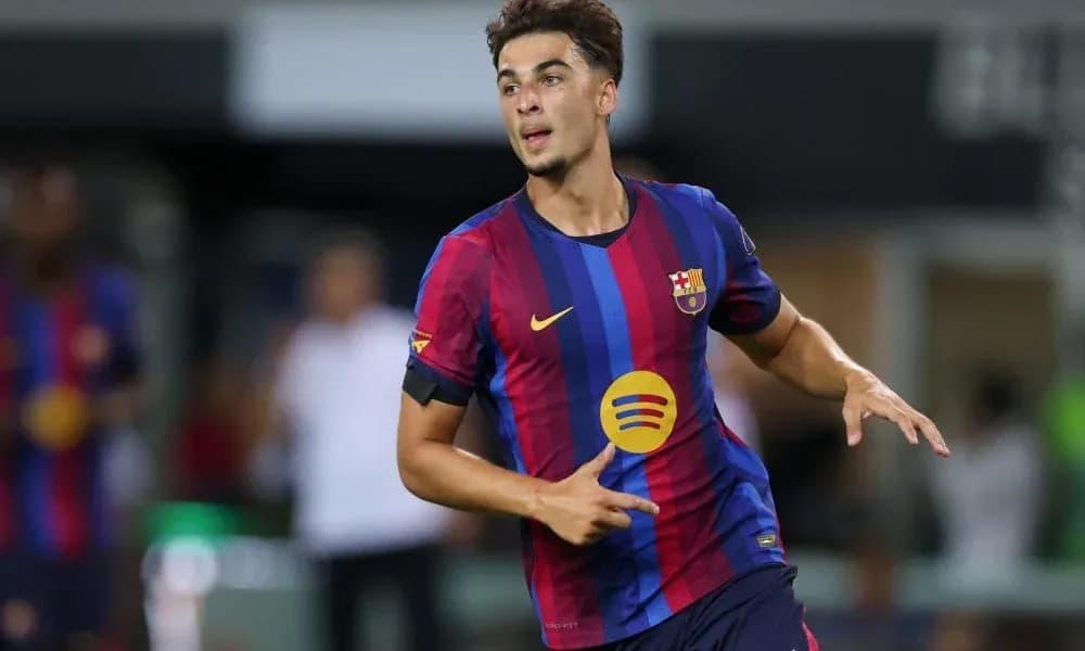 Jugador de Barcelona celebrando un gol en el partido