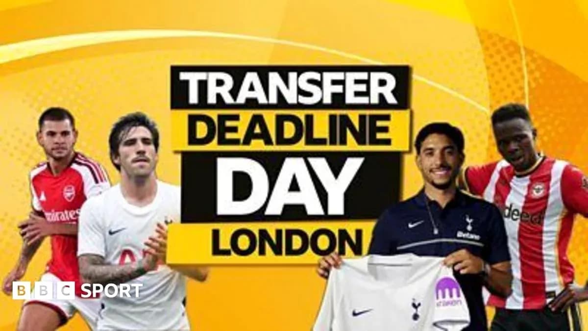 Jugadores de fútbol en el Día de Transferencias en Londres
