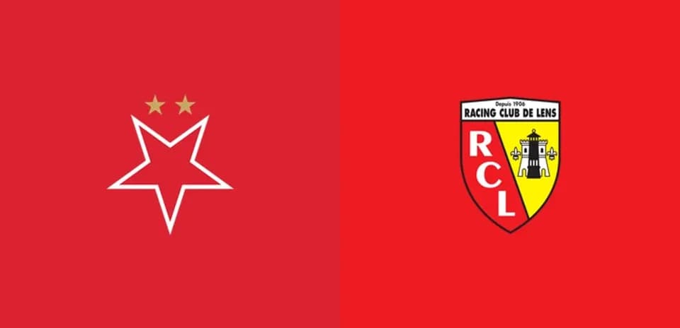 Banderas de equipos de fútbol en fondo rojo