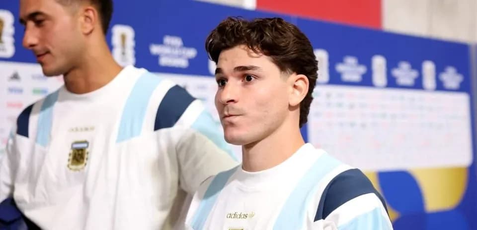 Jugadores argentinos en sala de prensa previa al partido