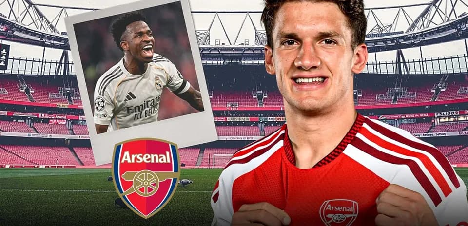 Jugador de Arsenal posando en el Emirates Stadium