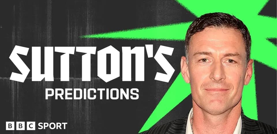 Sutton's Predictions graphic with host's portrait