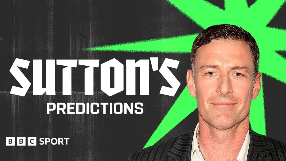 Sutton's Predictions graphic with host's portrait