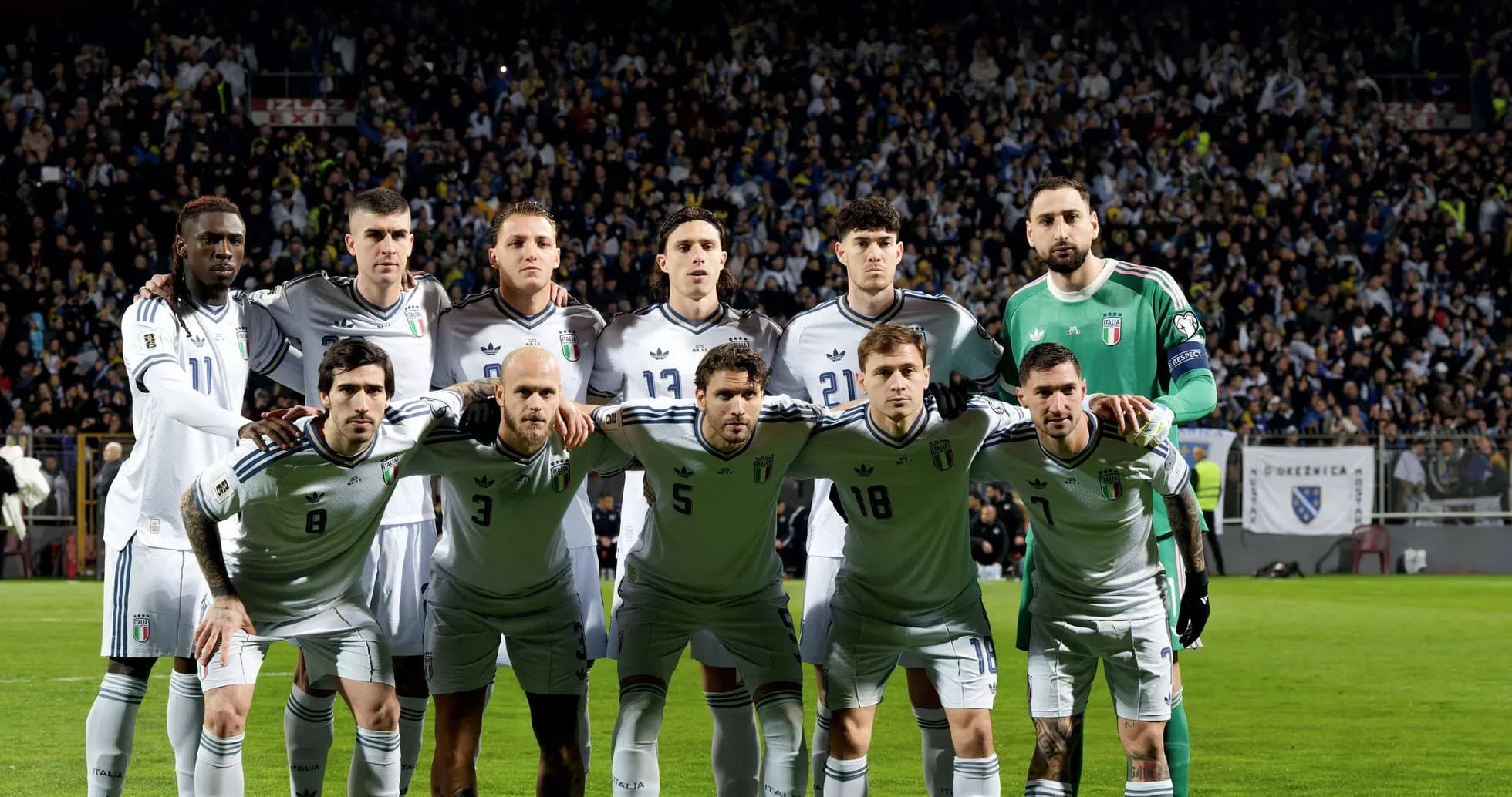 Equipo de Italia posando antes del partido