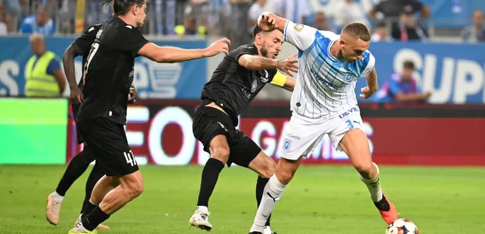 Ararat-Armenia contra Universitatea Craiova en acción