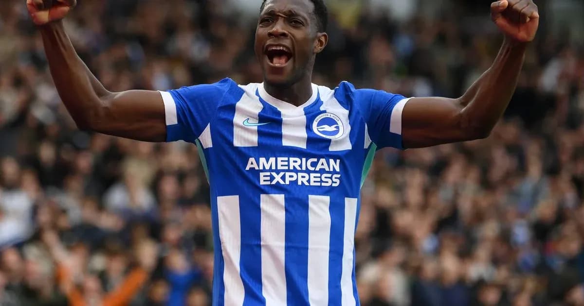Jugador de Brighton celebrando un gol en el estadio