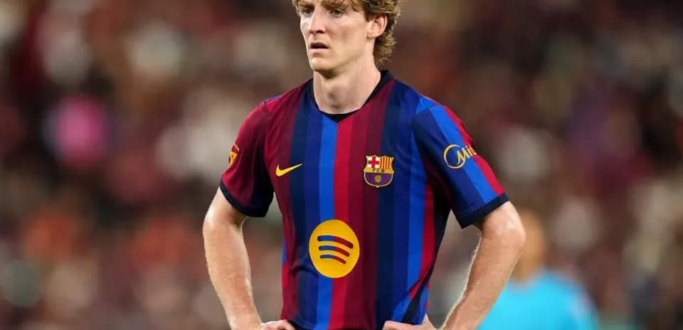 Jugador de Barça en acción durante el partido