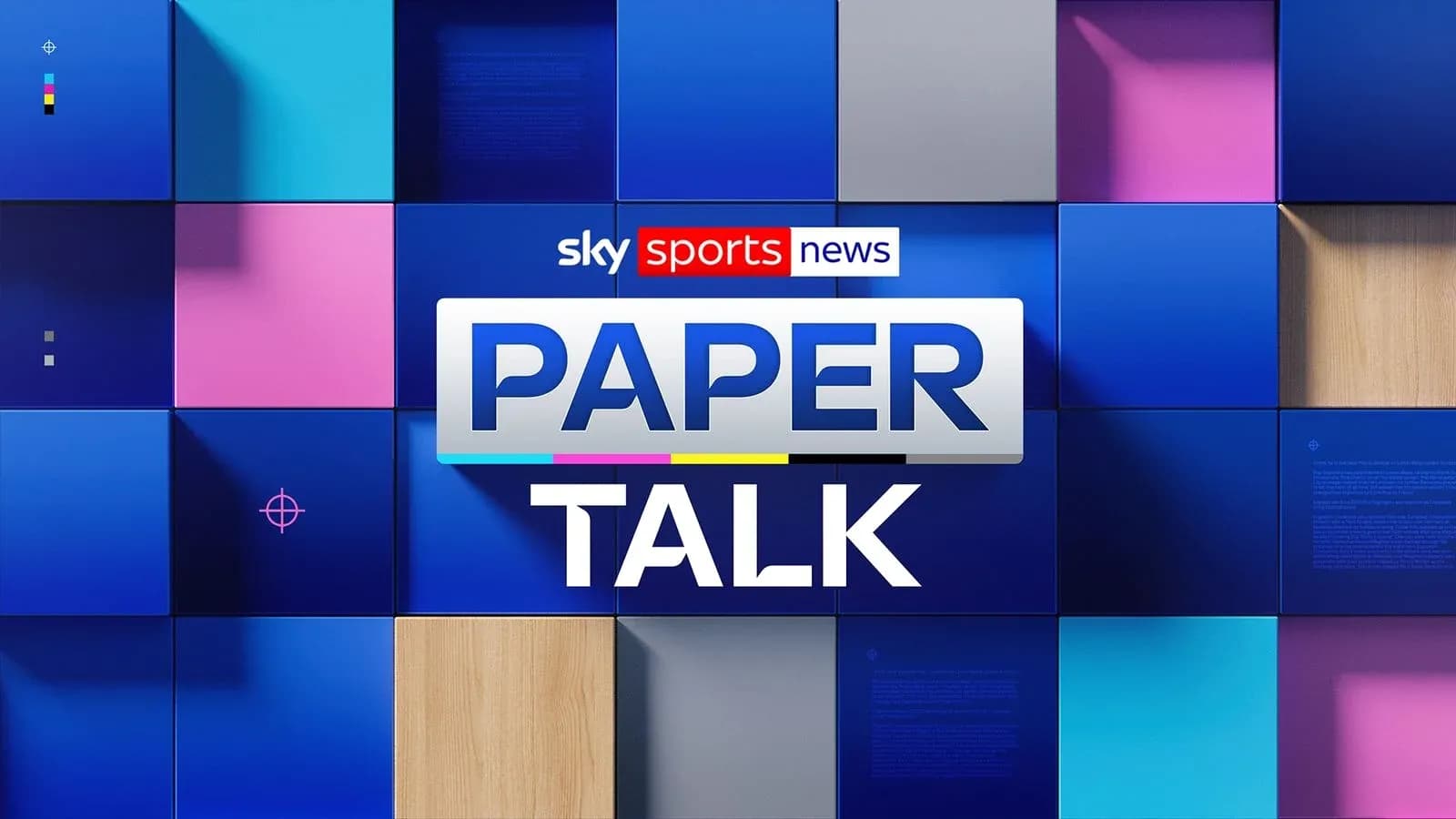 Logotipo de Paper Talk sobre fondo colorido