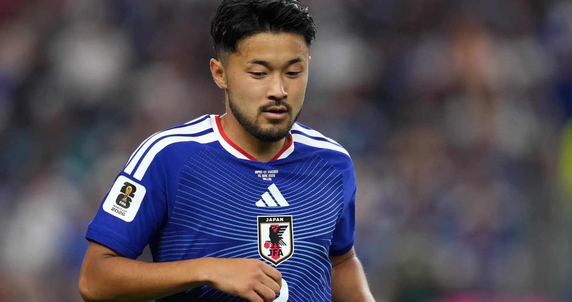 Jugador japonés en partido de la Copa Mundial 2026