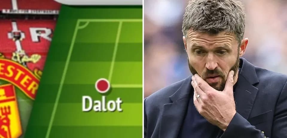 Formación de Manchester United con Dalot en el campo