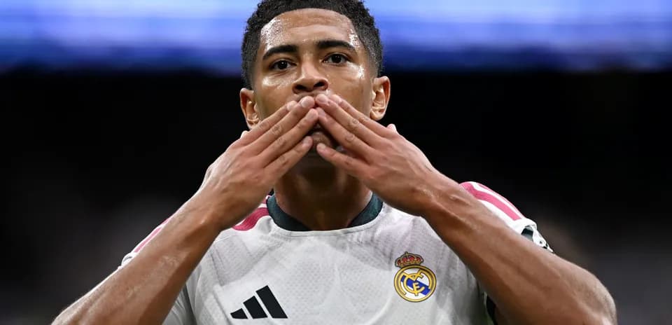 Jugador de Real Madrid celebrando un gol