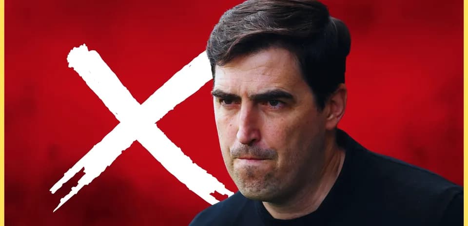 Entrenador con fondo rojo y símbolo de rechazo