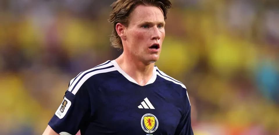Jugador de Escocia en acción durante el partido
