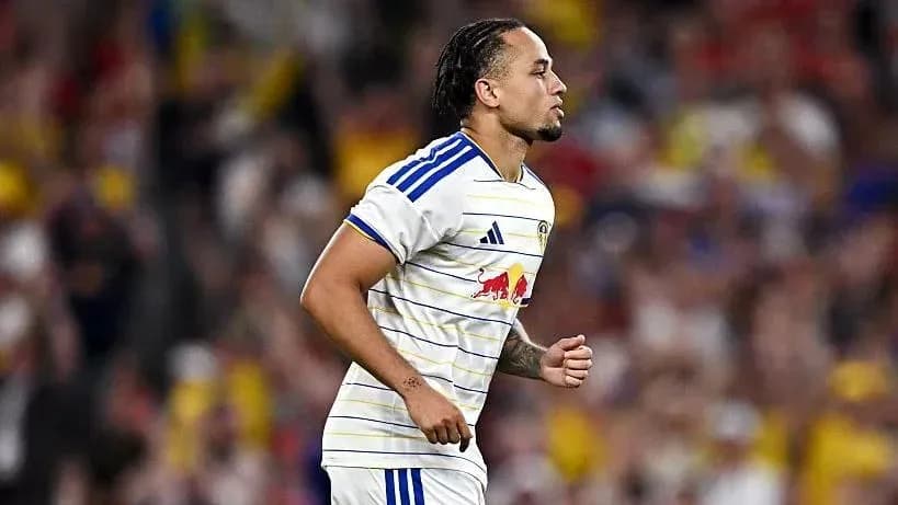 Jugador de New York Red Bulls en el campo