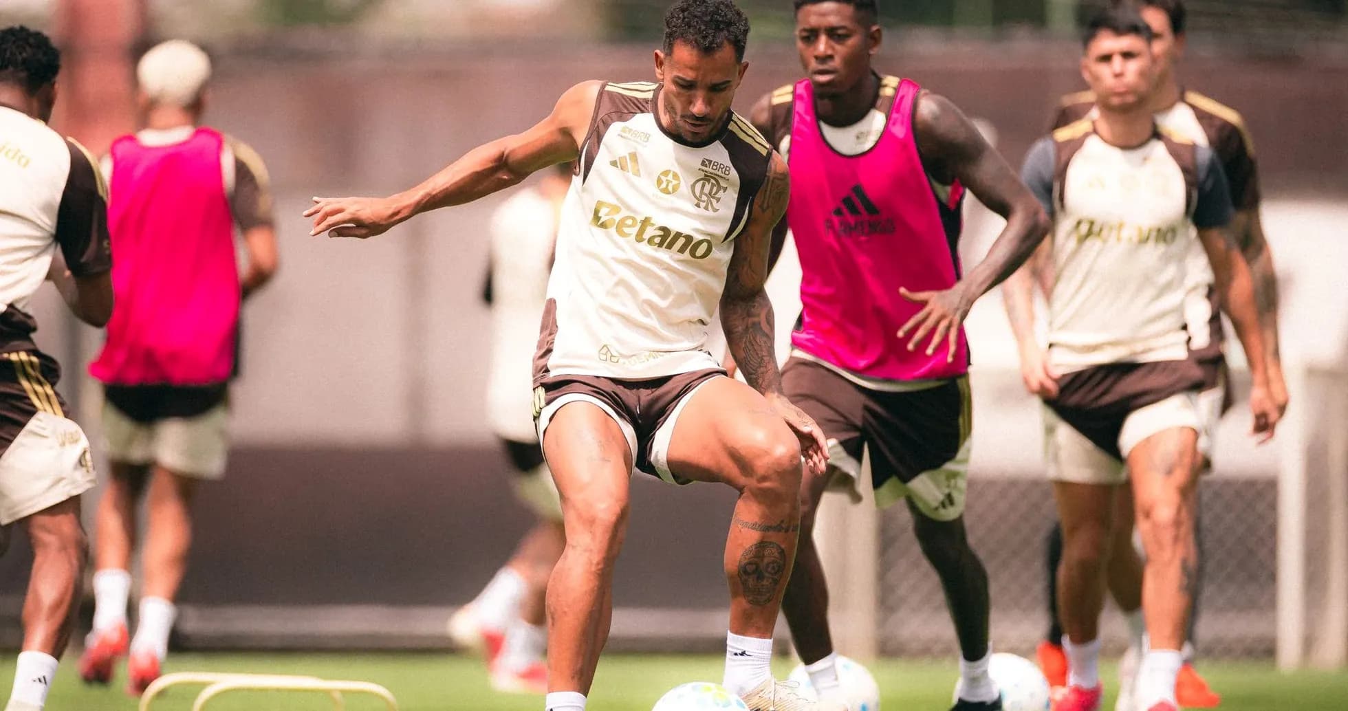 Entrenamiento del Flamengo antes del partido