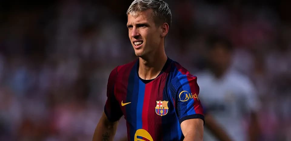 Jugador del FC Barcelona en el campo de juego