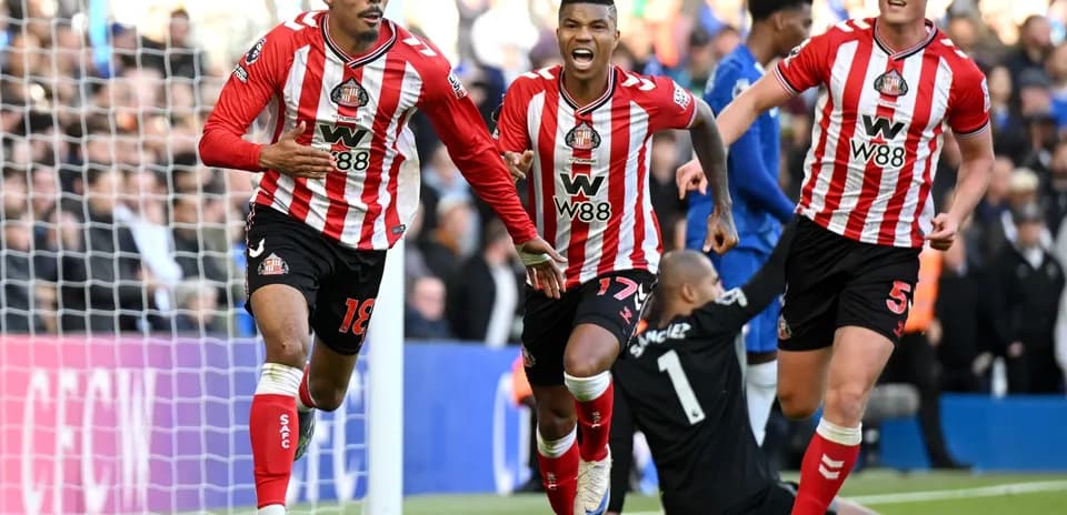 Jugadores de Sunderland celebrando un gol