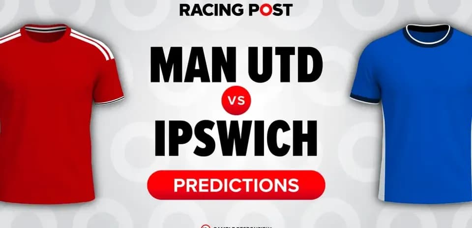 Camisetas de Manchester United e Ipswich con predicciones