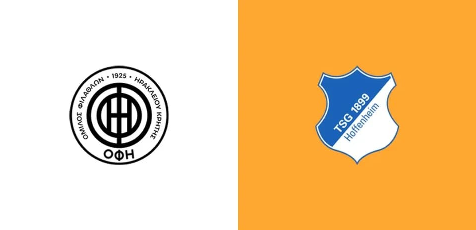 Logos de OFI Creta y TSG 1899 Hoffenheim