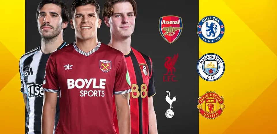 Jugadores de varios equipos de la Premier League