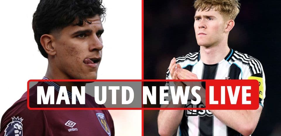 Jugadores de West Ham y Newcastle en acción