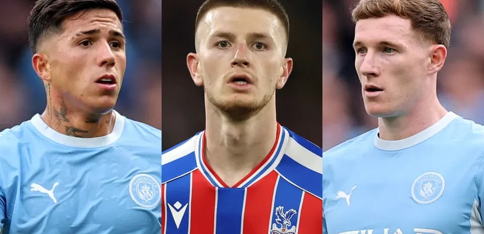 Jugadores de Manchester City y Crystal Palace posando