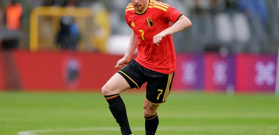 Jugador de Bélgica en acción durante el partido