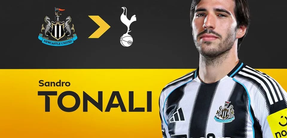 Sandro Tonali con camiseta del Newcastle United
