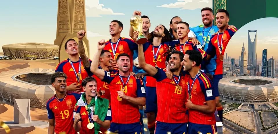 Equipo de España celebrando la victoria de la Copa