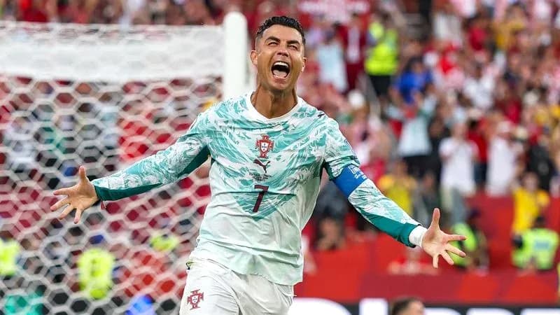 Cristiano Ronaldo celebrando un gol para Portugal
