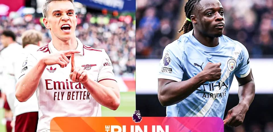 Jugadores de Arsenal y Manchester City en acción