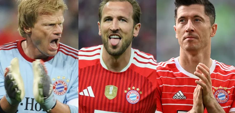 Tres jugadores de Bayern Múnich en acción