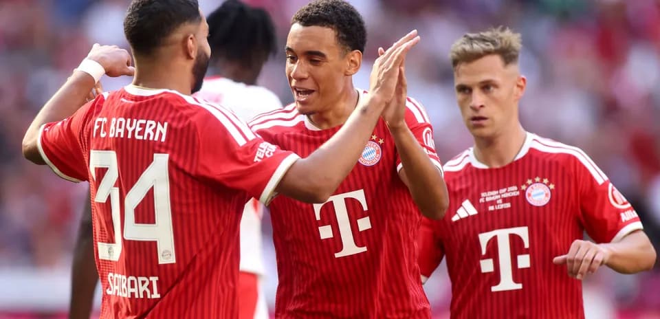 Jugadores de Bayern Munich celebrando un gol