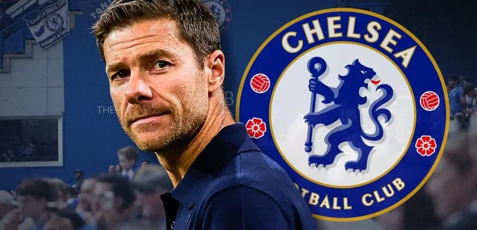 Entrenador de Chelsea con fondo de estadio y logo