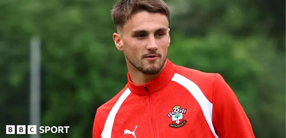 Jugador de Southampton FC en sesión de entrenamiento