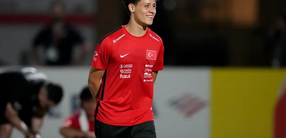 Jugador de Türkiye durante el entrenamiento