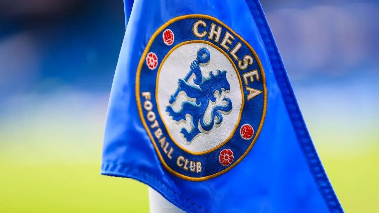 Bandera de esquina con el emblema del Chelsea FC