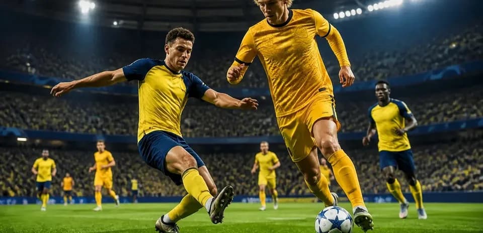 Jugador compitiendo por el balón en el partido