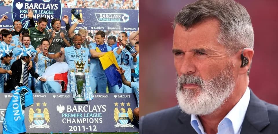 Jugadores de Manchester City celebrando el título de Premier League