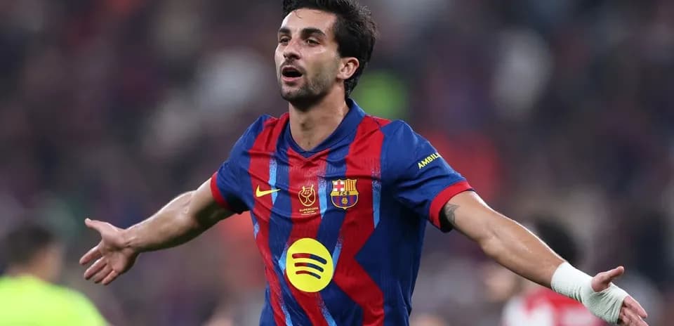 Jugador de Barcelona celebrando un gol en el partido