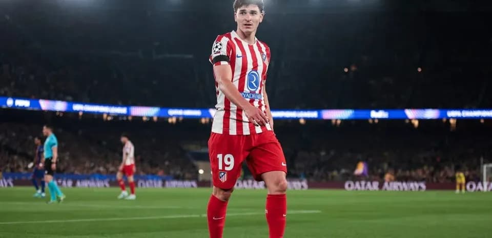 Jugador de Atlético de Madrid en partido de Champions