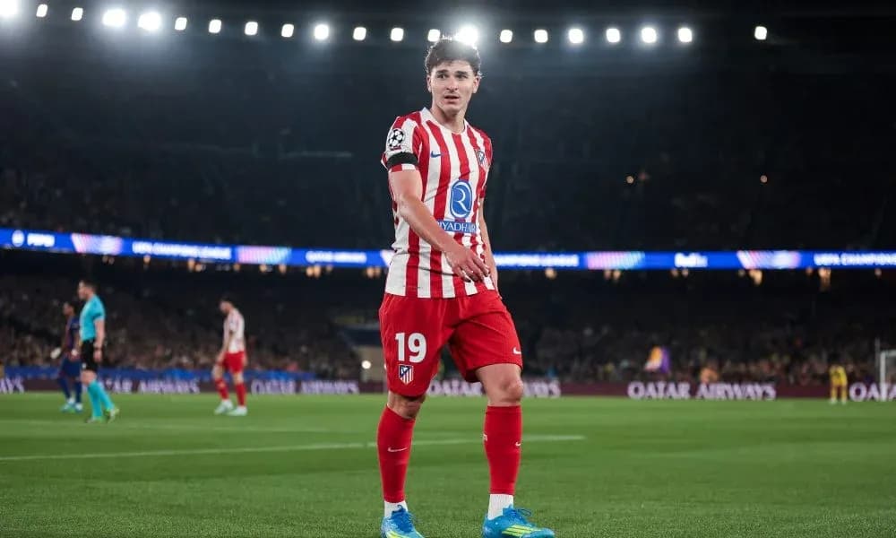 Jugador de Atlético de Madrid en partido de Champions