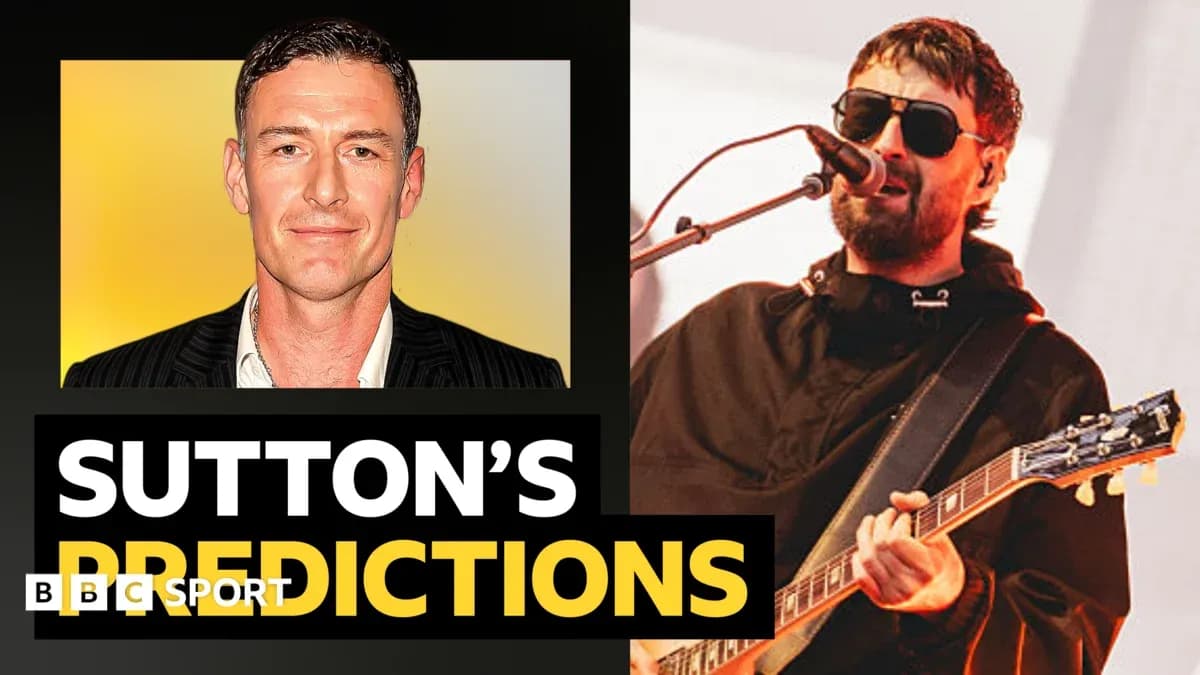 Collage of Sutton and musician performing live