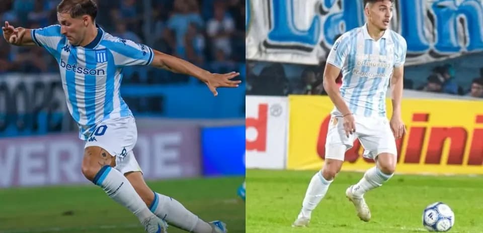 Jugadores de Racing Club durante el partido