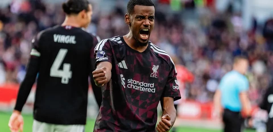 Jugador de Liverpool celebrando un gol