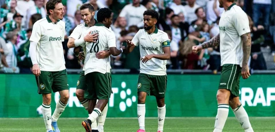 Jugadores de Hammarby FF celebrando un gol
