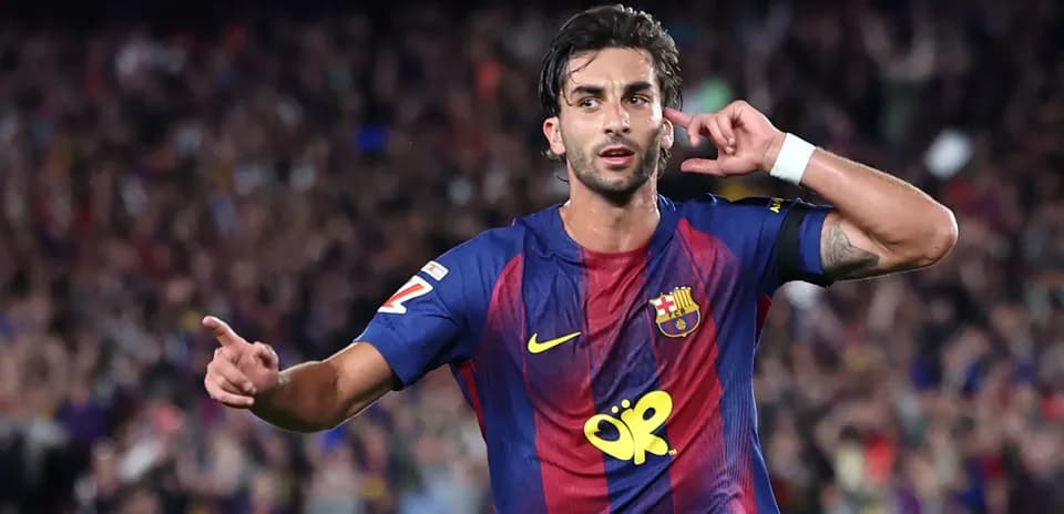 Jugador del FC Barcelona celebrando un gol