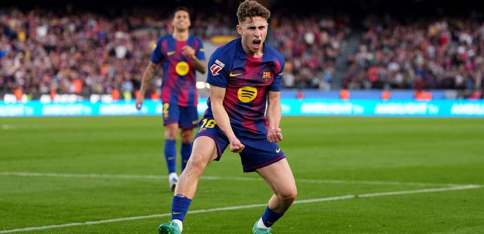 Jugador de Barcelona celebrando un gol